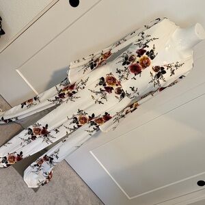 Nasty Gal Floral Long Sleeve Dress
